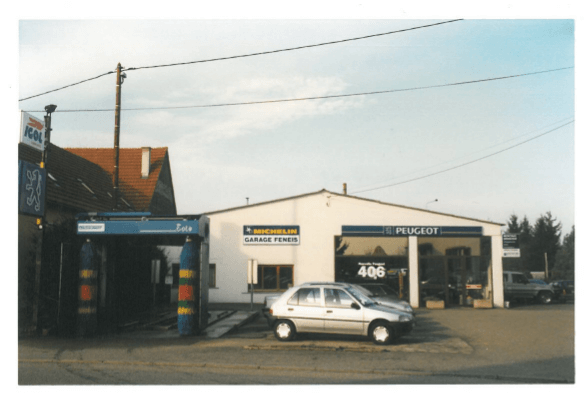 Installation du portique de lavage au début des années 90